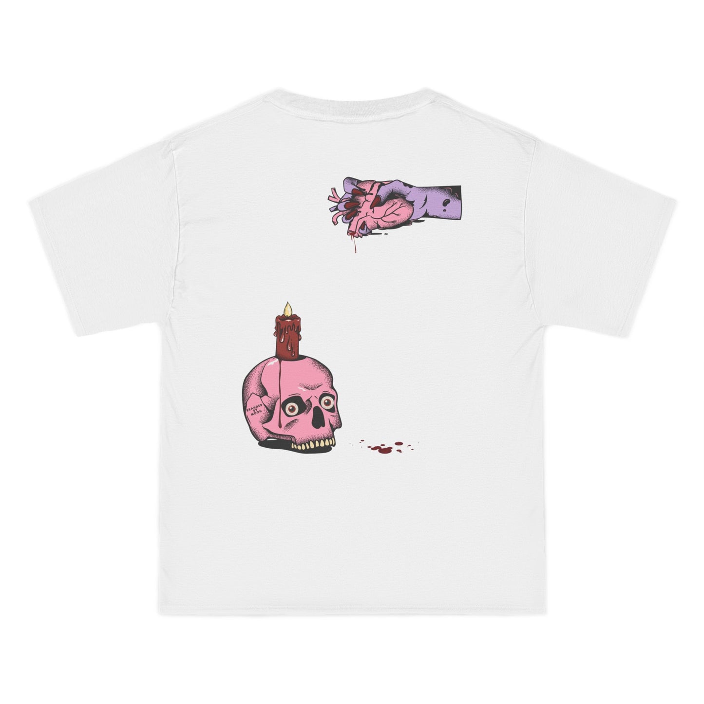 Moon & Skull Graphic Tee for Unique Style Lovers, Casual Wear, Streetwear, Gift for Friends, Festive Occasions, Art-inspired Fashion